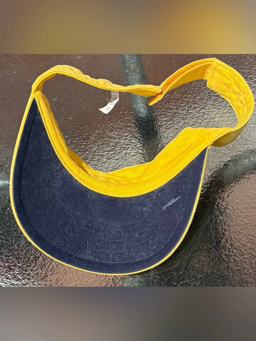 Vintage Y2K Nike University of Michigan Wolverines NCAA Strapback Visor Hat OSFA - Picture 8 of 8